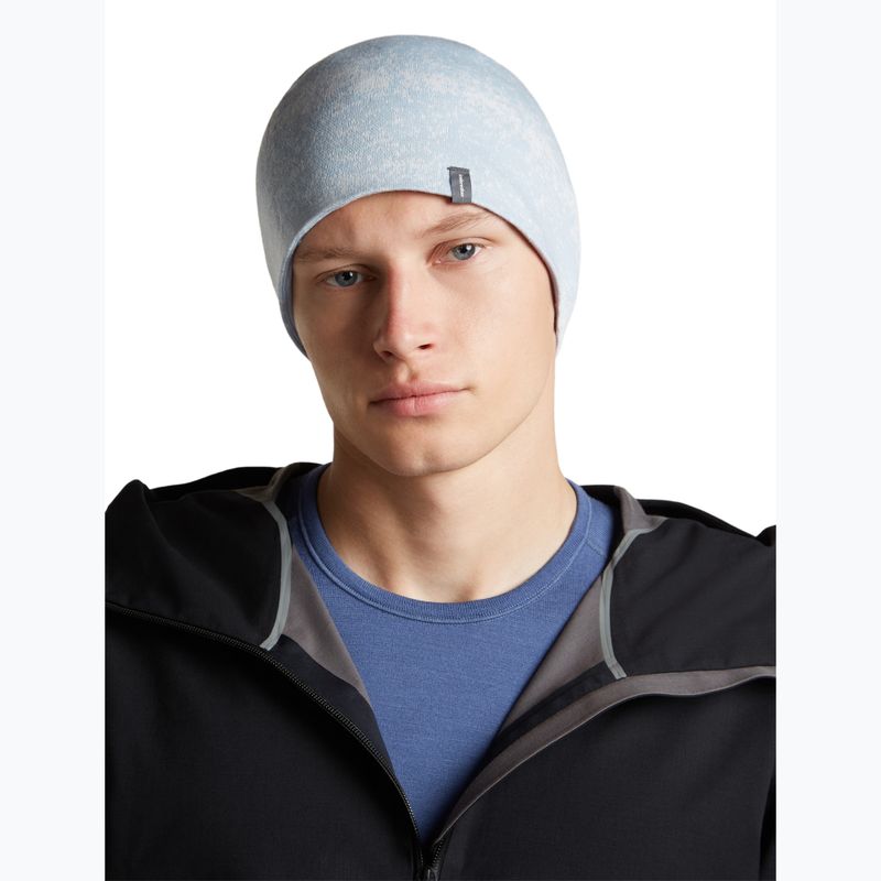 Cappello icebreaker Merino 260 Oasis Vertex Reversible Beanie Chillwave snow/zinc blue 5
