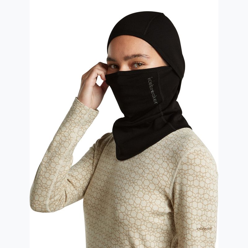 Passamontagna Icebreaker Merino 360 RealFleece Elemental Balaclava black 8