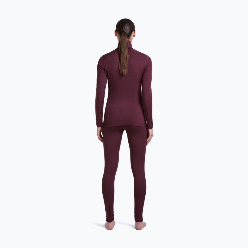 Pantaloni termici da donna Icebreaker Merino 200 Oasis High Rise Leggins dark berry 4
