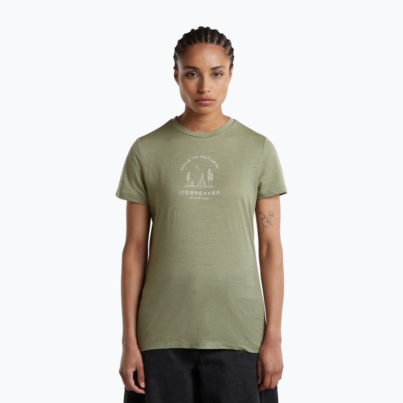Maglia termica da donna Icebreaker Merino 150 Tech Lite Peaceful Pass Lichen