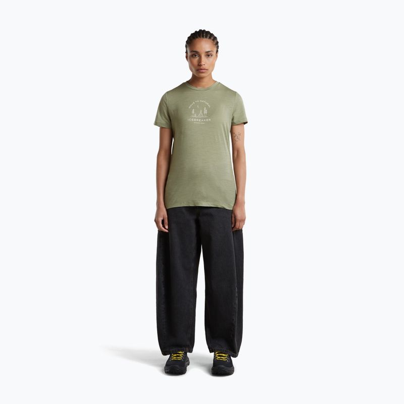 Maglia termica da donna Icebreaker Merino 150 Tech Lite Peaceful Pass Lichen 4