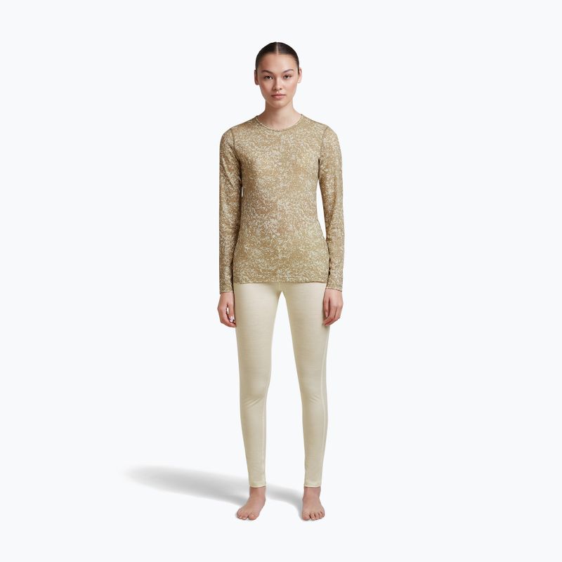 Longsleeve da donna icebreaker Merino 200 Oasis Crewe Moss Bloom cumin/undyed/aop 4
