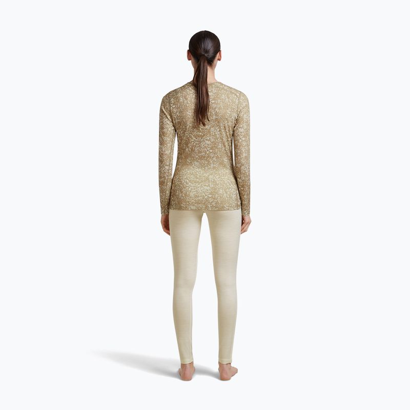 Longsleeve da donna icebreaker Merino 200 Oasis Crewe Moss Bloom cumin/undyed/aop 5