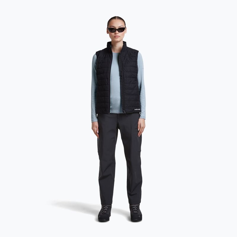 Felpa termica donna Icebreaker 200 Oasis Crewe Zinc Blue 2