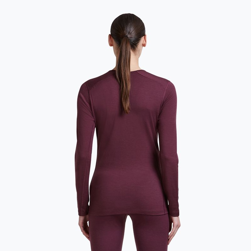 Felpa termica donna Icebreaker 200 Oasis Crewe Dark Berry 3