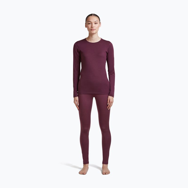 Felpa termica donna Icebreaker 200 Oasis Crewe Dark Berry 4