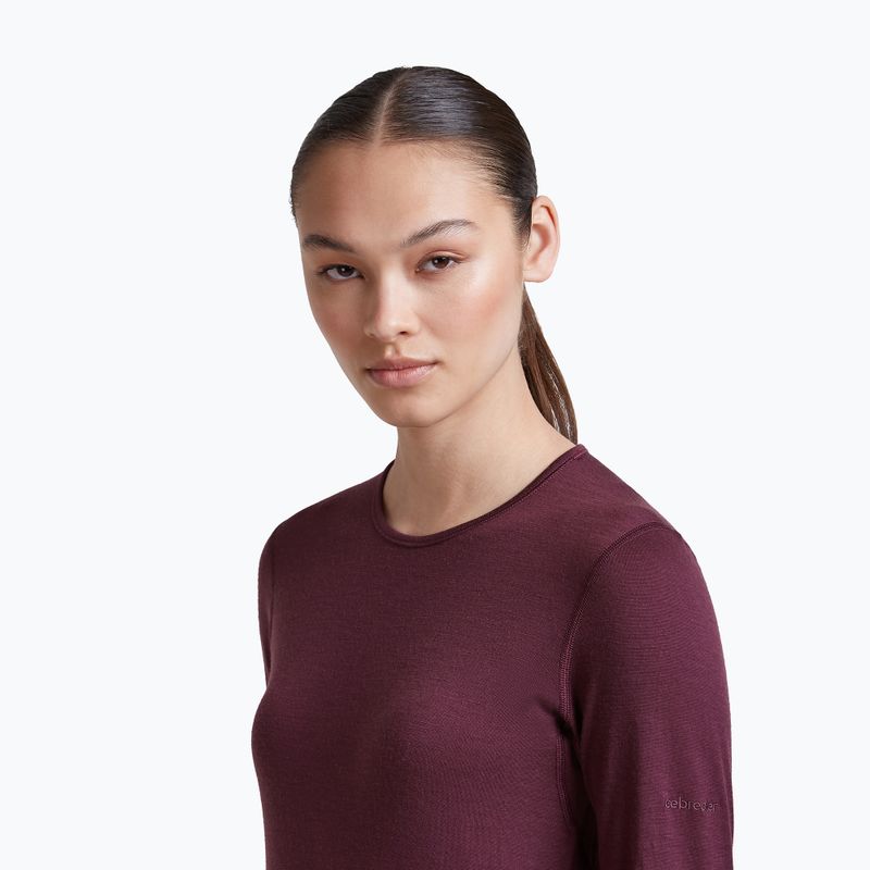 Felpa termica donna Icebreaker 200 Oasis Crewe Dark Berry 6