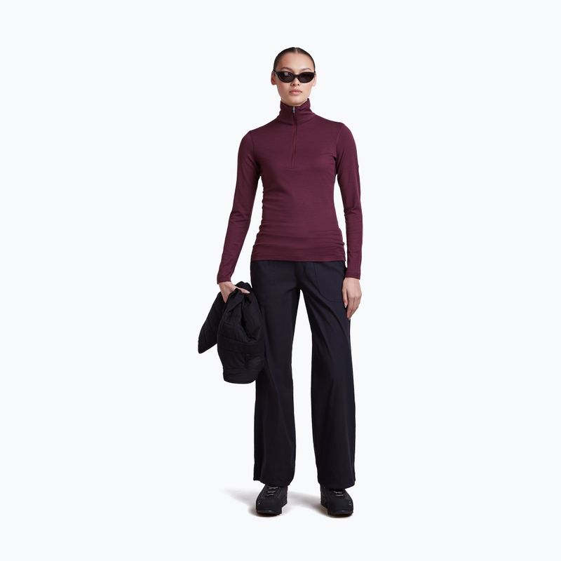 Felpa termica donna Icebreaker 200 Oasis LS Half Zip dark berry 2