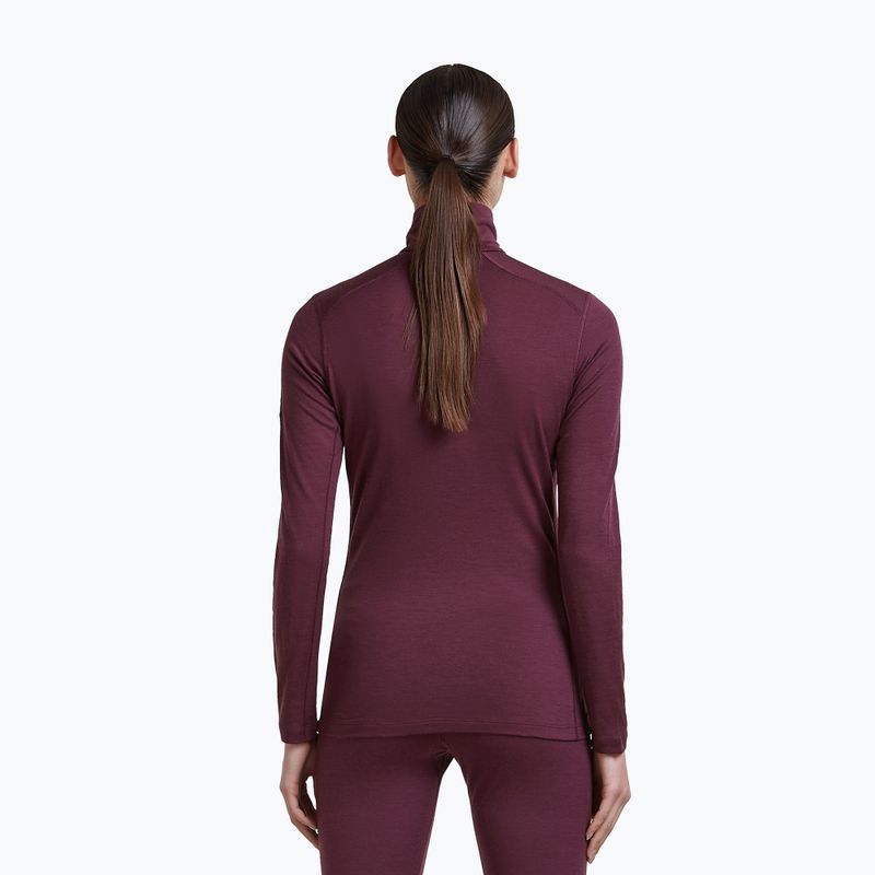 Felpa termica donna Icebreaker 200 Oasis LS Half Zip dark berry 3