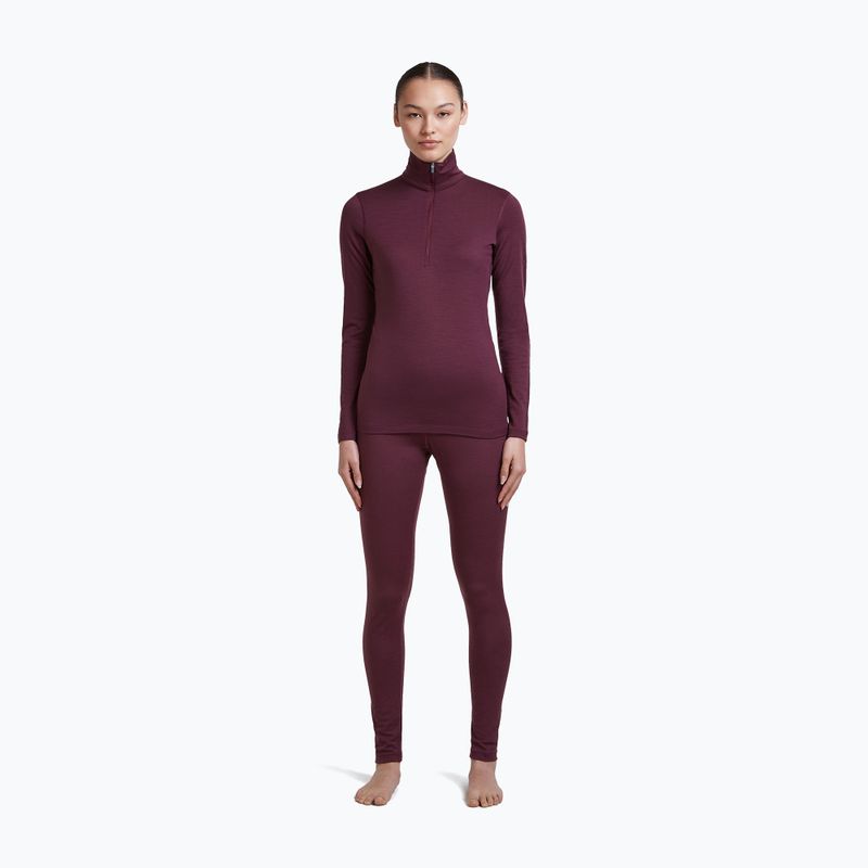 Felpa termica donna Icebreaker 200 Oasis LS Half Zip dark berry 4