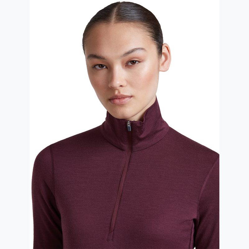 Felpa termica donna Icebreaker 200 Oasis LS Half Zip dark berry 6