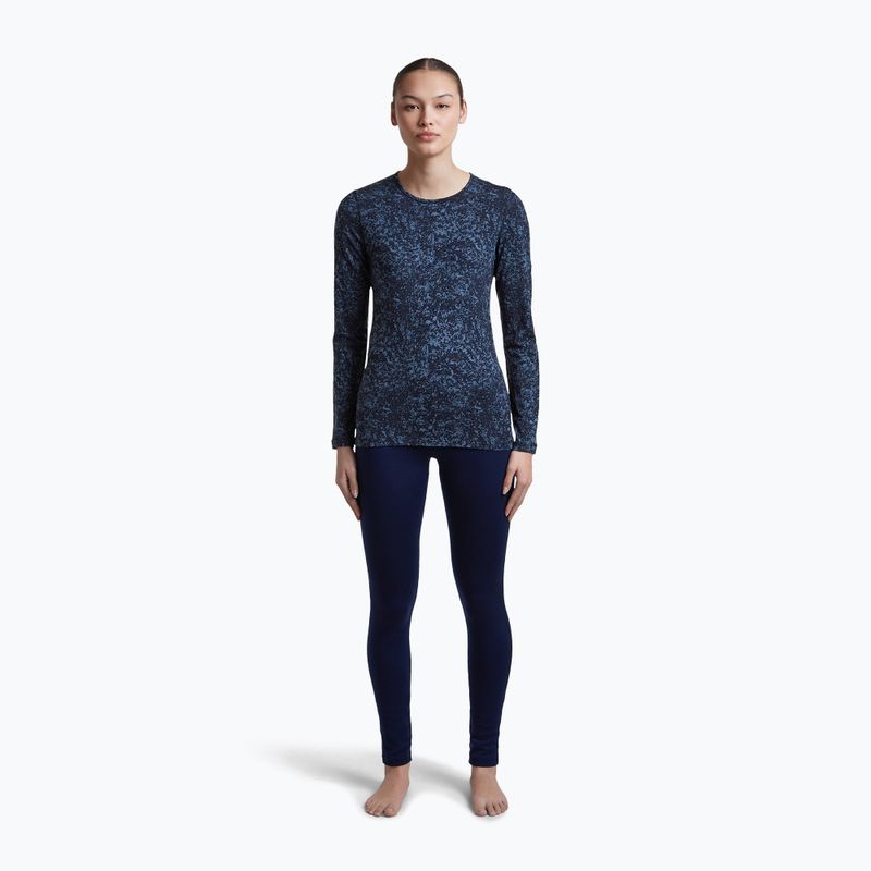 Longsleeve da donna icebreaker Merino 200 Oasis Crewe Moss Bloom navy/dawn/aop 2