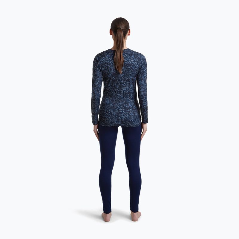 Longsleeve da donna icebreaker Merino 200 Oasis Crewe Moss Bloom navy/dawn/aop 4