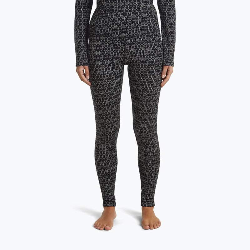 Pantaloni termici da donna icebreaker Merino 260 Tech Vertex High Rise black/snow