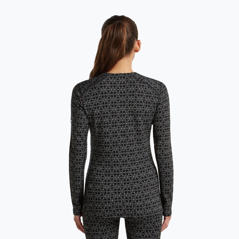 Felpa termica donna Icebreaker Merino 260 Tech Vertex Crewe Black/Snow 3