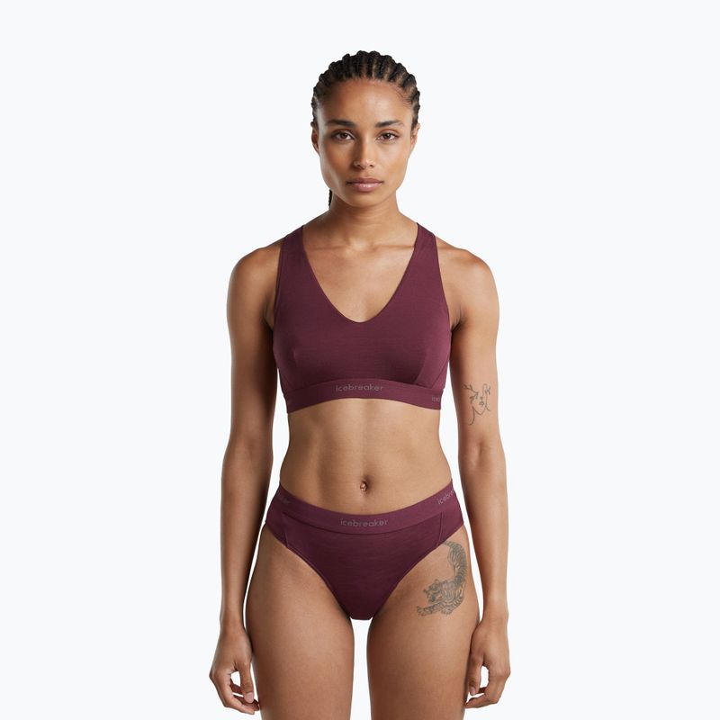 Reggiseno termico icebreaker Merino 125 Cool-Lite Sprite Racerback dark berry 2