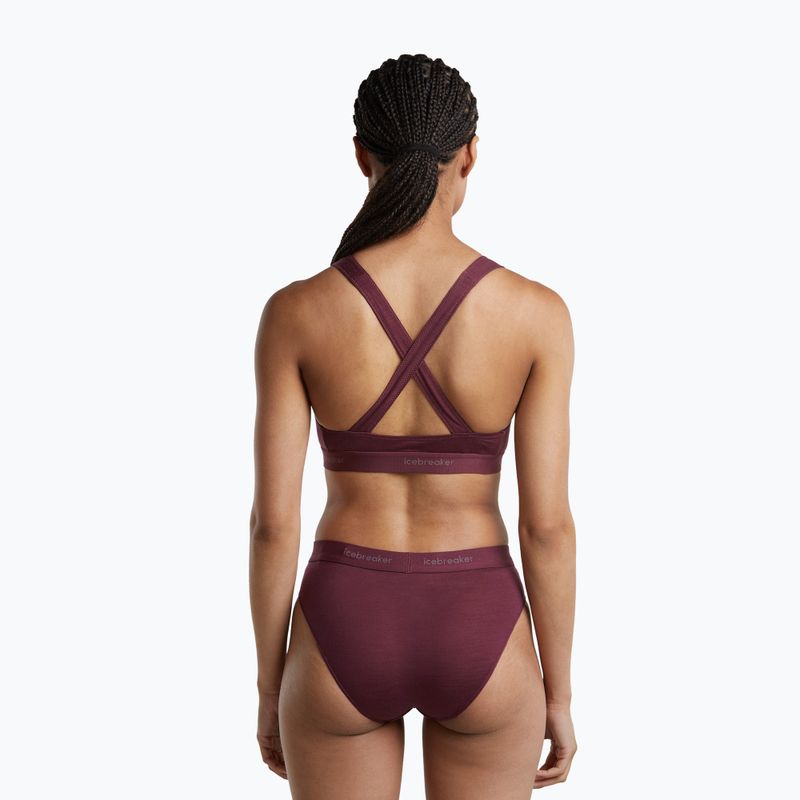 Reggiseno termico icebreaker Merino 125 Cool-Lite Sprite Racerback dark berry 4