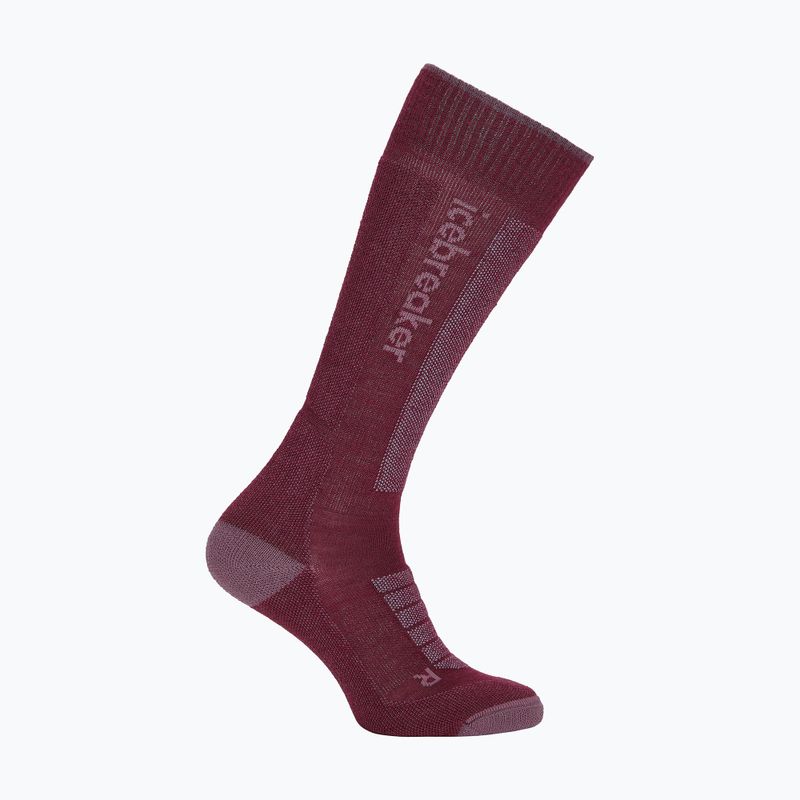 Calze da sci da donna Icebreaker Merino Ski+ Ultralight OTC berry/grey plum/zinc blue 2