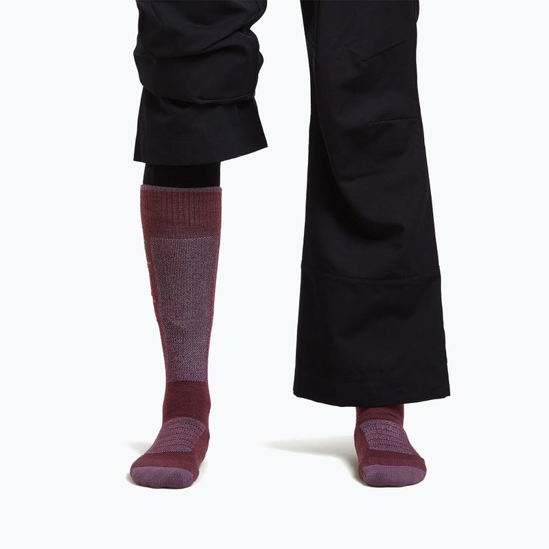 Calze da sci da donna Icebreaker Merino Ski+ Ultralight OTC berry/grey plum/zinc blue 3