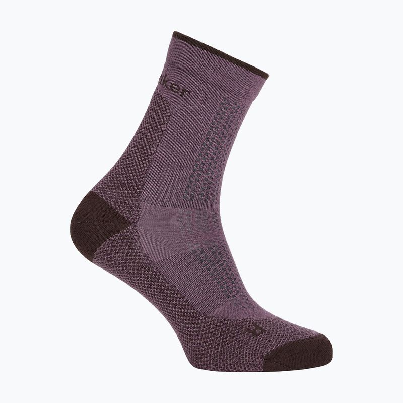 Calze da donna Icebreaker Merino Hike+ Ultralight Quarter grey plum/bittersweet 2