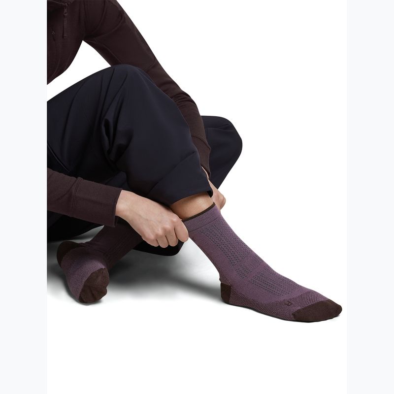 Calze da donna Icebreaker Merino Hike+ Ultralight Quarter grey plum/bittersweet 4