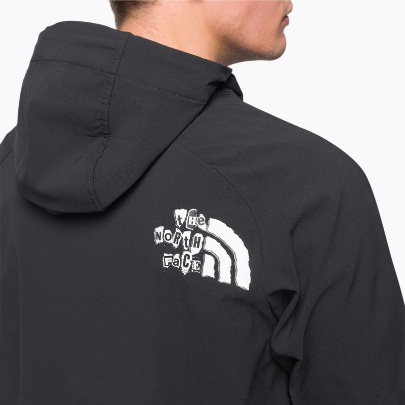 Felpa softshell da uomo The North Face Printed Tekno Hoodie nero/bianco 6