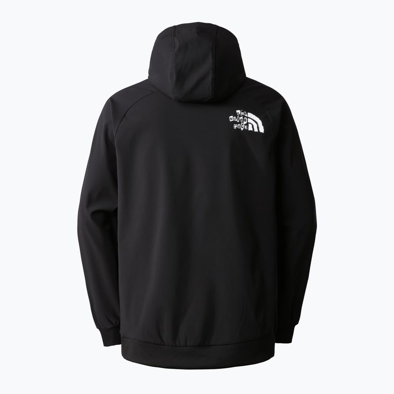 Felpa softshell da uomo The North Face Printed Tekno Hoodie nero/bianco 11