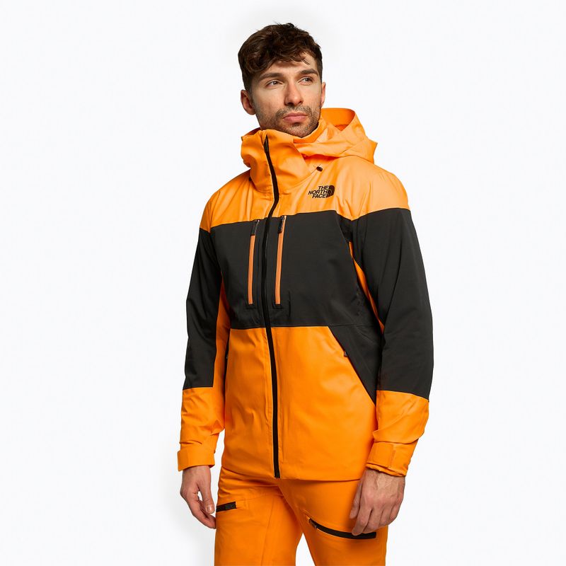 Giacca da sci da uomo The North Face Chakal cono arancio/nero