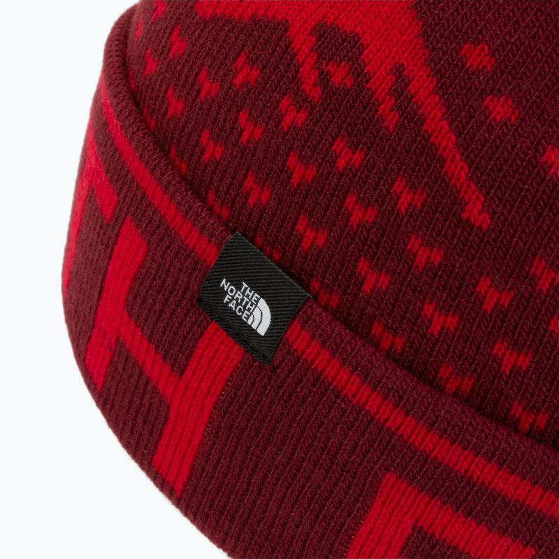 Berretto invernale The North Face Ski Tuke cordovan/rosso orizzonte 3