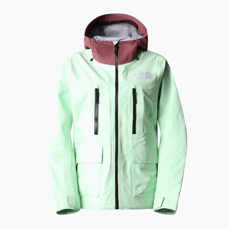 Giacca da snowboard da donna The North Face Dragline verde patina/zenzero selvatico 12