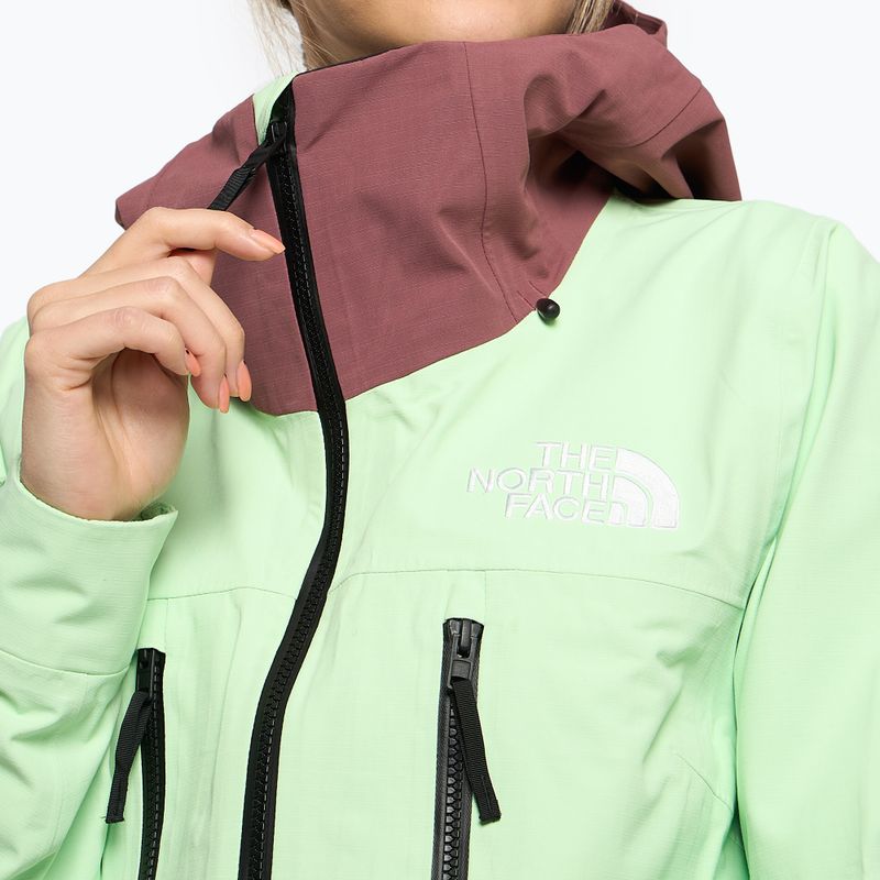 Giacca da snowboard da donna The North Face Dragline verde patina/zenzero selvatico 7