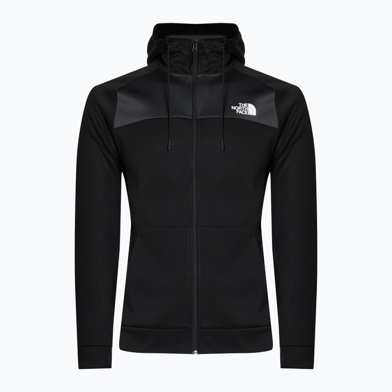 Felpa da trekking da uomo The North Face Reaxion Fleece F/Z Hoodie nero/grigio asfalto