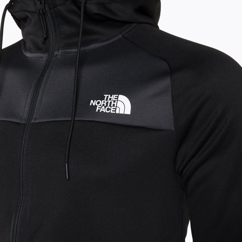 Felpa da trekking da uomo The North Face Reaxion Fleece F/Z Hoodie nero/grigio asfalto 3
