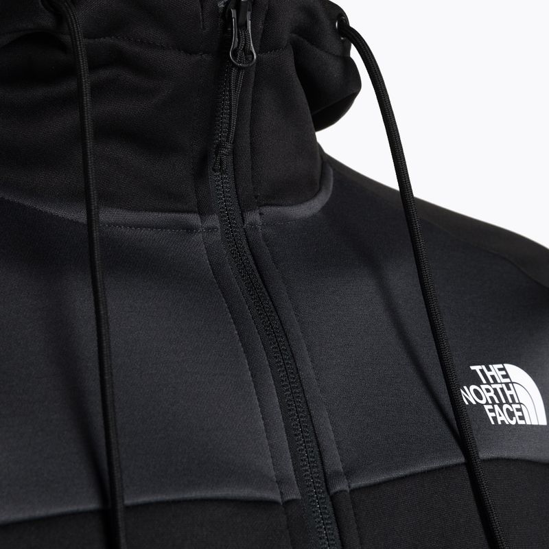 Felpa da trekking da uomo The North Face Reaxion Fleece F/Z Hoodie nero/grigio asfalto 4