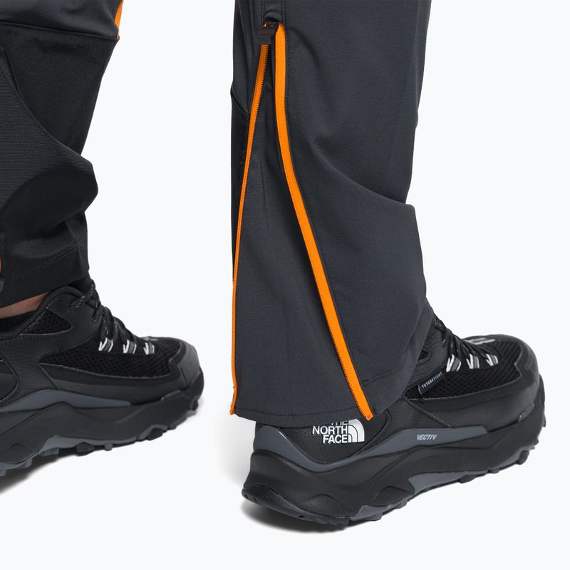 Pantaloni softshell da uomo The North Face Dawn Turn cono arancio/grigio asfalto/nero 8