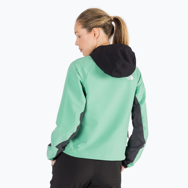 Giacca softshell da donna The North Face AO Softshell Hoodie wasabi/grigio asfalto/nero 4