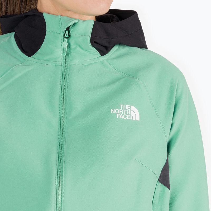 Giacca softshell da donna The North Face AO Softshell Hoodie wasabi/grigio asfalto/nero 5