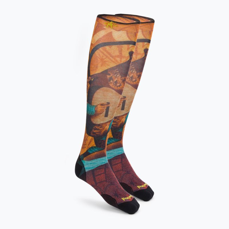 Calzini Smartwool Ski Zero Cushion Memory Quilt Print OTC arancione da uomo SW001917150