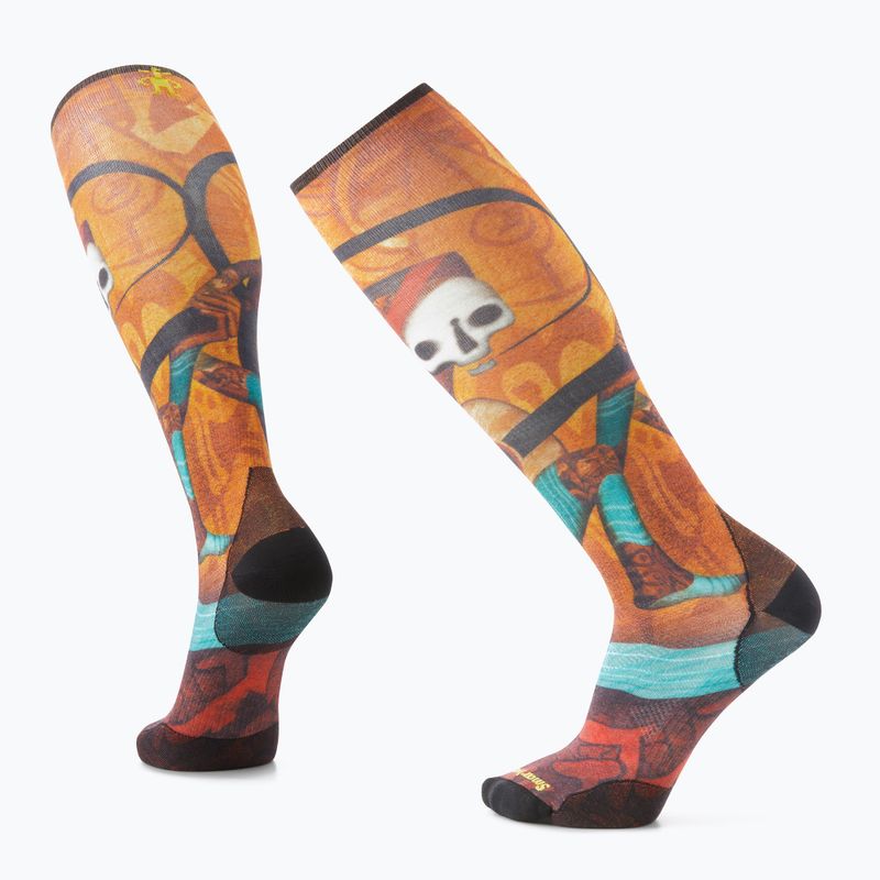 Calzini Smartwool Ski Zero Cushion Memory Quilt Print OTC arancione da uomo SW001917150 4