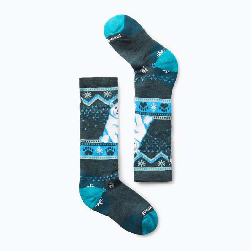 Calzini Smartwool per bambini Wintersport Full Cushion Polar Bear Pattern OTC blu notte 6
