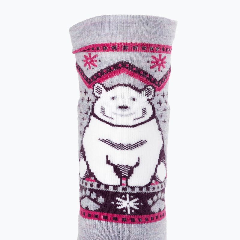 Calze Smartwool per bambini Wintersport Full Cushion Polar Bear Pattern OTC purple eclipse 3