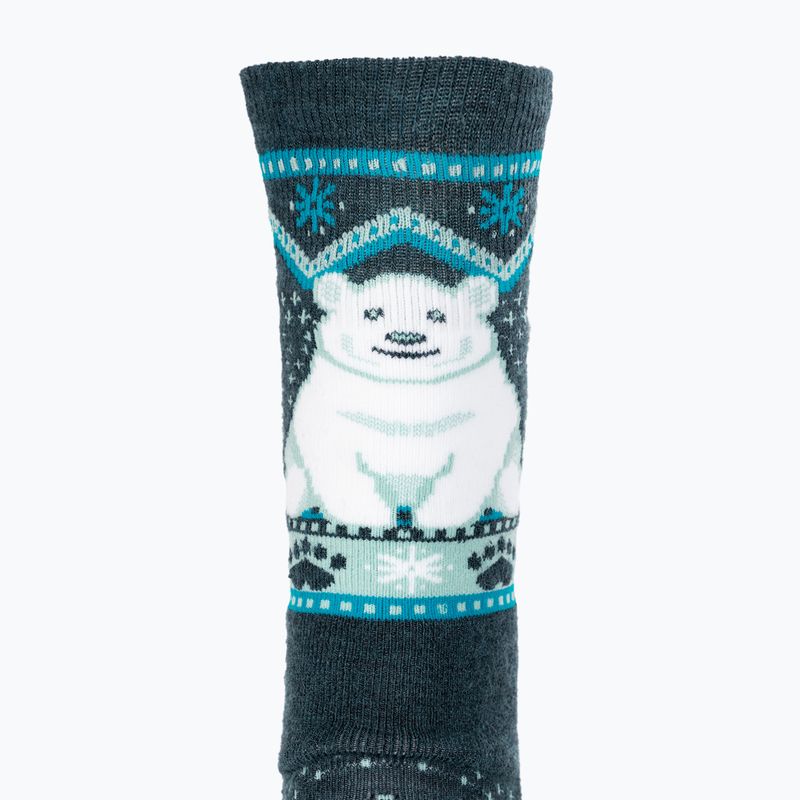 Calzini Smartwool per bambini Wintersport Full Cushion Polar Bear Pattern OTC blu notte 3