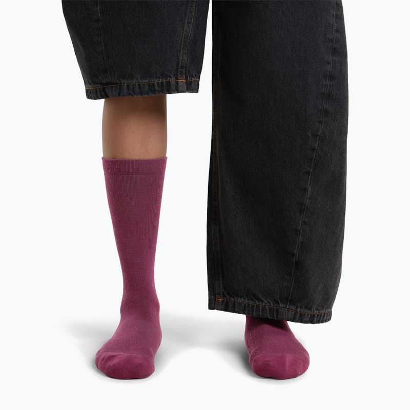 Calze da donna Icebreaker Merino Lifestyle Light Crew dark berry 3