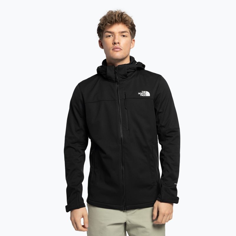 Giacca softshell da uomo The North Face Diablo Softshell Cappuccio staccabile nero/nero