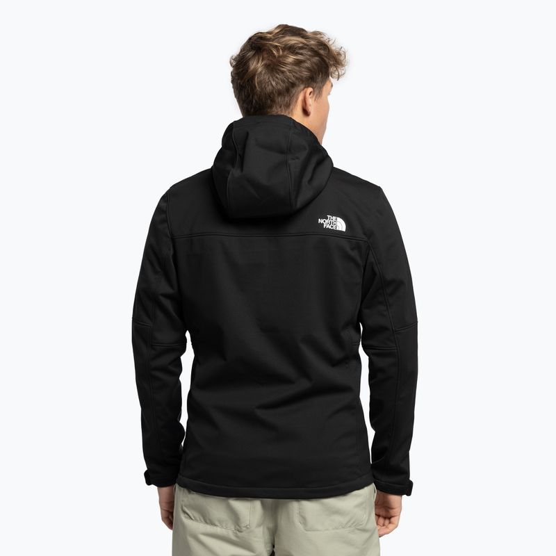 Giacca softshell da uomo The North Face Diablo Softshell Cappuccio staccabile nero/nero 4