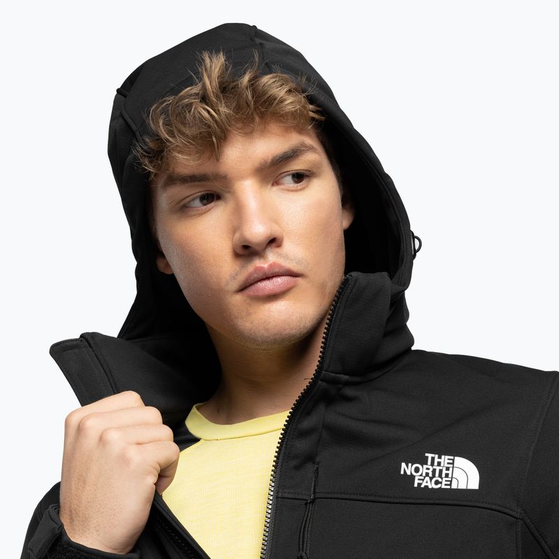 Giacca softshell da uomo The North Face Diablo Softshell Cappuccio staccabile nero/nero 5