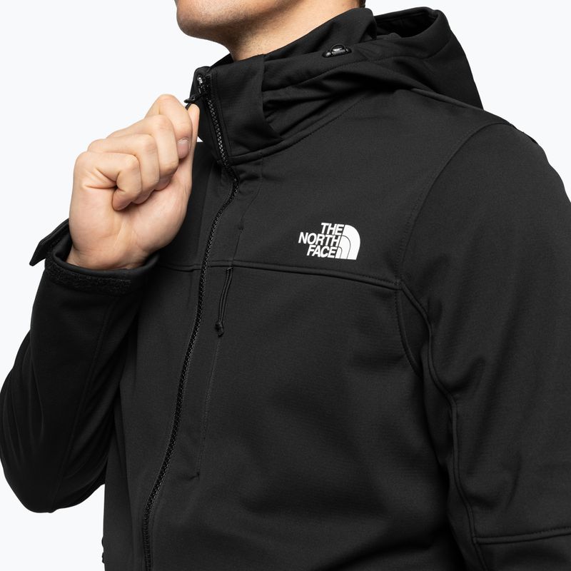 Giacca softshell da uomo The North Face Diablo Softshell Cappuccio staccabile nero/nero 6
