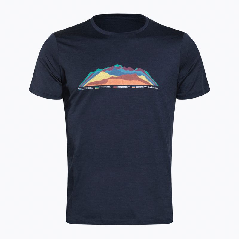 Icebreaker Tech Lite II 7 Mountain Tops Uomo Camicia da trekking midnight navy 6