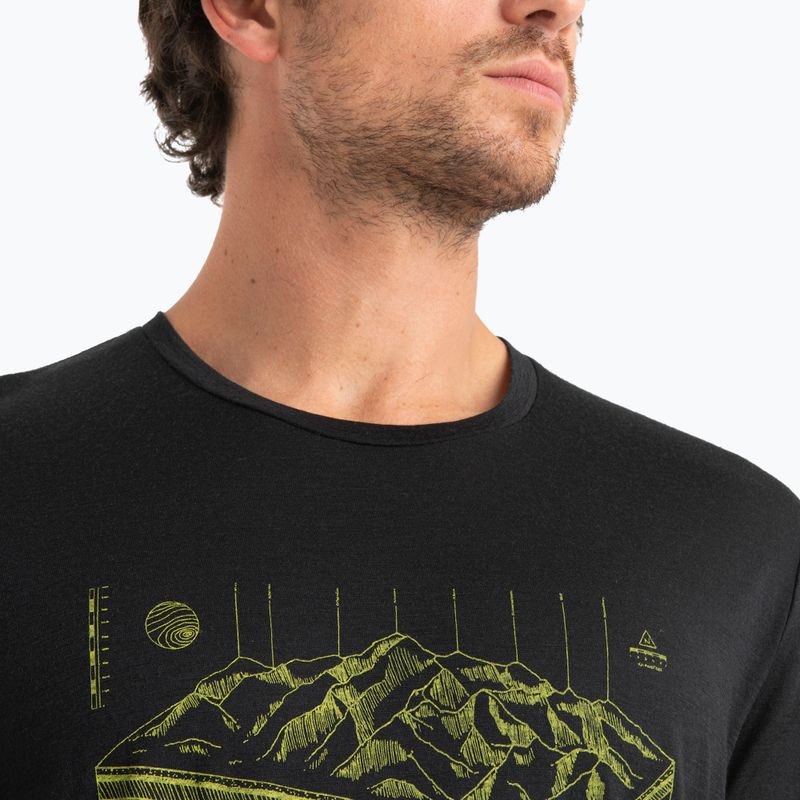 Maglia termica da uomo icebreaker Merino 150 Tech Lite II Tee Alps 3D black 3
