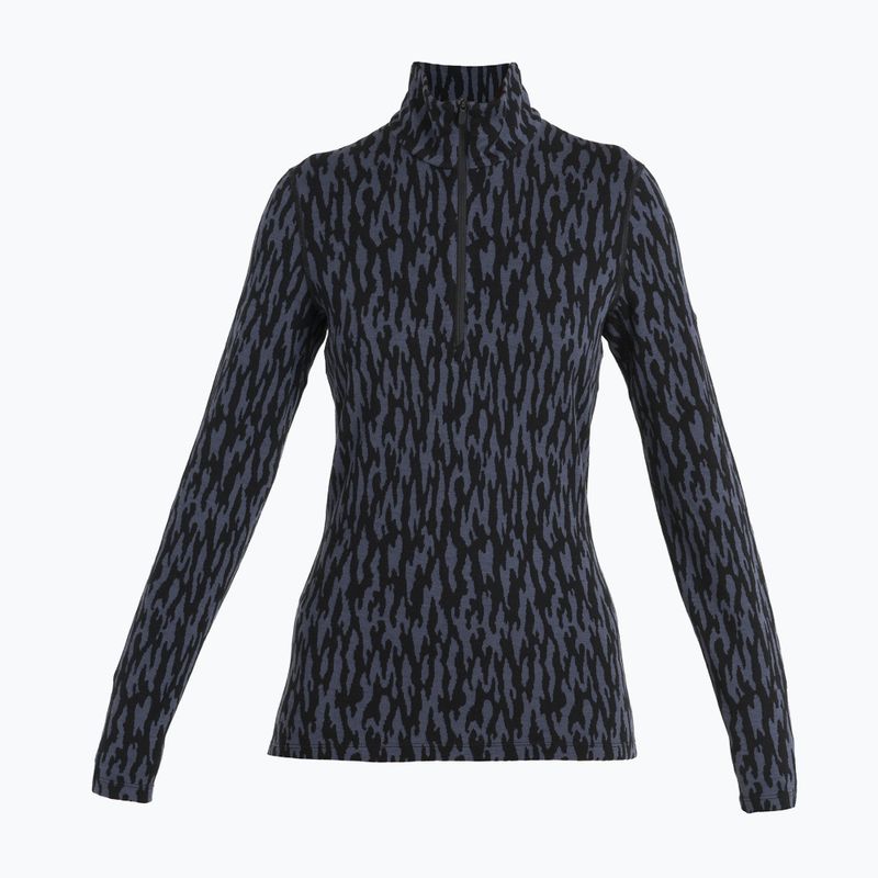 Icebreaker donna manica lunga termica Merino 260 Vertex Half Zip Glacial Camo grafite/nero/j